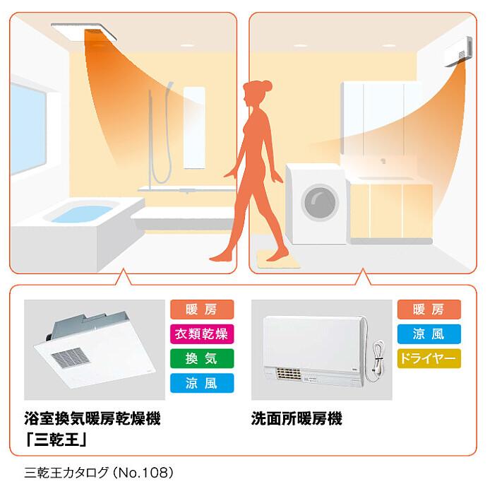 浴室換気暖房乾燥機・洗面所暖房器